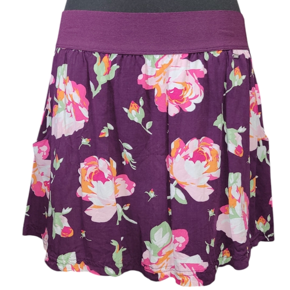 Aeropostale floral pull-on skirt with pockets Size XL